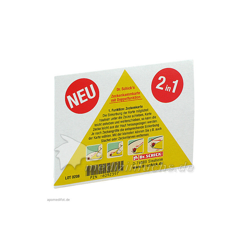 ZECKENKAMMKARTE, 1 ST – PZN 6092397