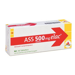 ASS 500mg elac Tabletten, 30 ST – PZN 1850812
