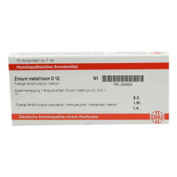 Zincum Metallicum D 12 Ampullen (10X1 ml) – PZN 2828826