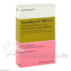 ZYMAFLUOR D 500 C C Tabletten, 90 ST – PZN 14901