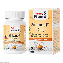 ZINKONAT Kapseln 10 mg Zinkgluconat, 90 ST – PZN 10302529