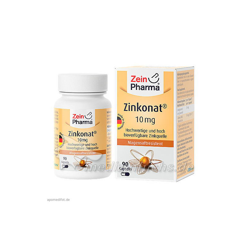 ZINKONAT Kapseln 10 mg Zinkgluconat, 90 ST – PZN 10302529