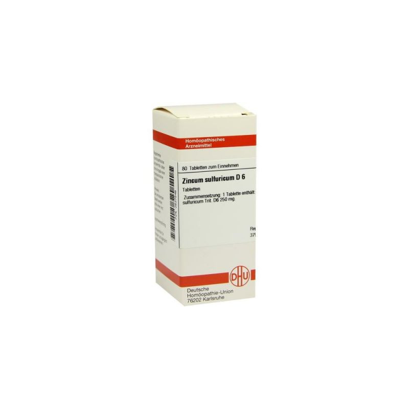Zincum Sulfuricum D 6 Tabletten (80 stk) – PZN 2637546