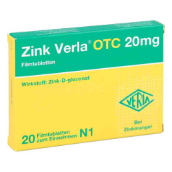 Zink Verla OTC 20mg (20 stk) – PZN 3000526