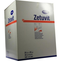 ZETUVIT Saugkompressen unsteril 20x20 cm, 30 ST – PZN 1981661