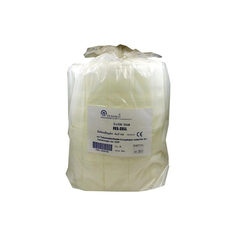 ZELLSTOFFTUPFER FES ZELL 4x5 cm hochgebleicht, 2X500 ST – PZN 209792
