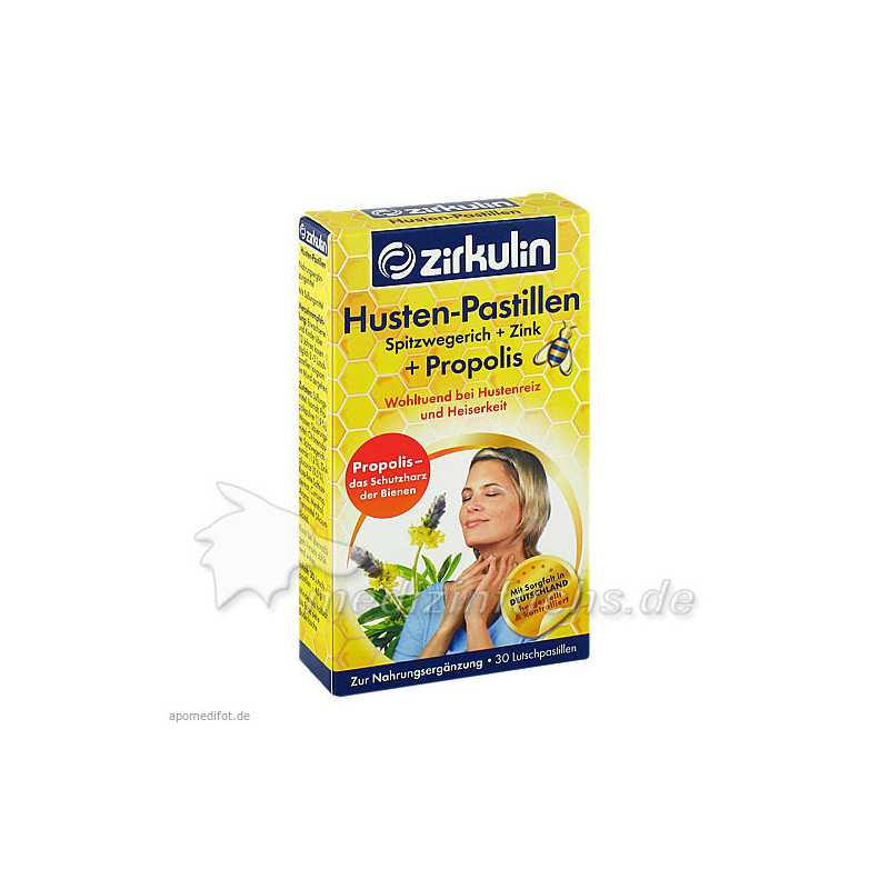 ZIRKULIN Husten Pastillen Spitzwegerich+Zink+Prop., 30 ST – PZN 10020794