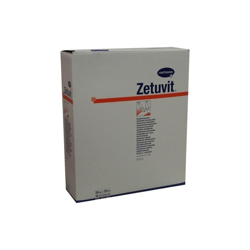 ZETUVIT Saugkompressen steril 20x20 cm, 15 ST – PZN 2724363