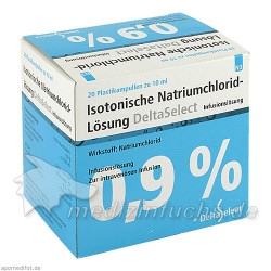 Kochsalzlösung 0.9% Plastik, 20X10 ML – PZN 6340599