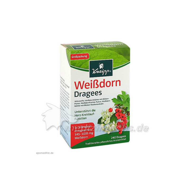 Kneipp Weißdorn Dragees, 240 ST – PZN 9929915