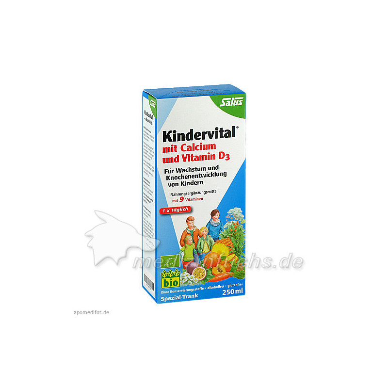 KINDERVITAL Bio mit Calcium und Vitamin D3 Salus, 250 ML – PZN 6417037