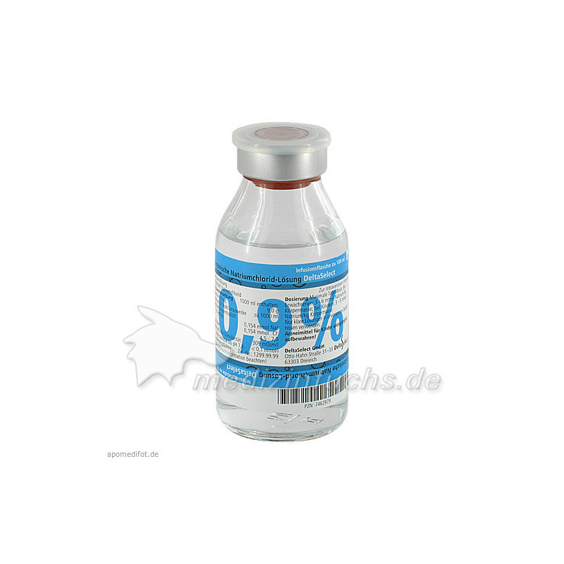 KOCHSALZ 0.9% DELTAMEDICA GLAS, 1X100 ML – PZN 7462979