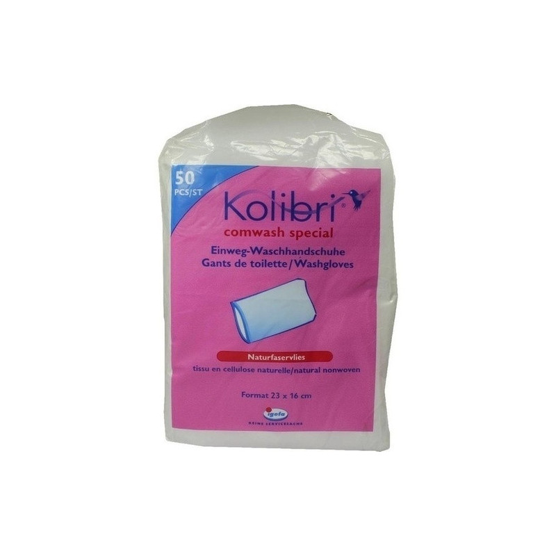 Kolibri comwash Special Waschhandsch weiss 16x24cm, 50 ST – PZN 1855040