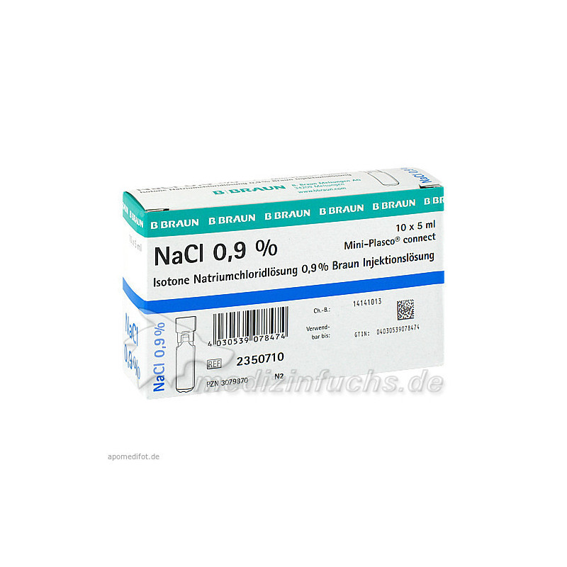 Kochsalzlösung 0.9% Mini-Plasco connect, 10X5 ML – PZN 3079870