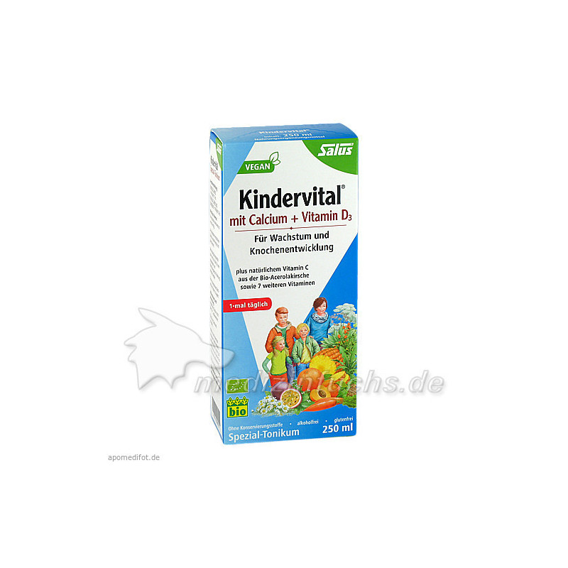 Kindervital mit Calcium + D3 Tonikum bio Salus, 250 ML – PZN 7386876