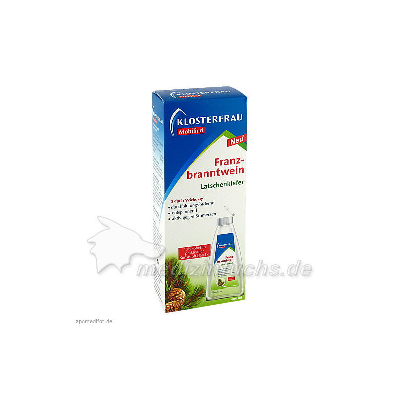 Klosterfrau Franzbranntwein Dosierfl.Latschenkief., 400 ML – PZN 5360826