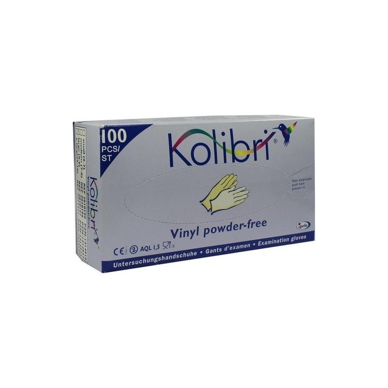 Kolibri Untersuchungshandschuh Vinyl ungepudert L, 100 ST – PZN 1414933