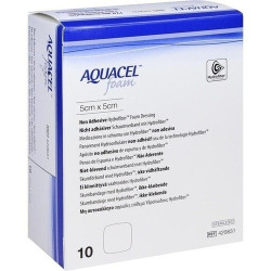AQUACEL foam nicht-adhäsiv 5x5cm Verband, 10 ST – PZN 10101469