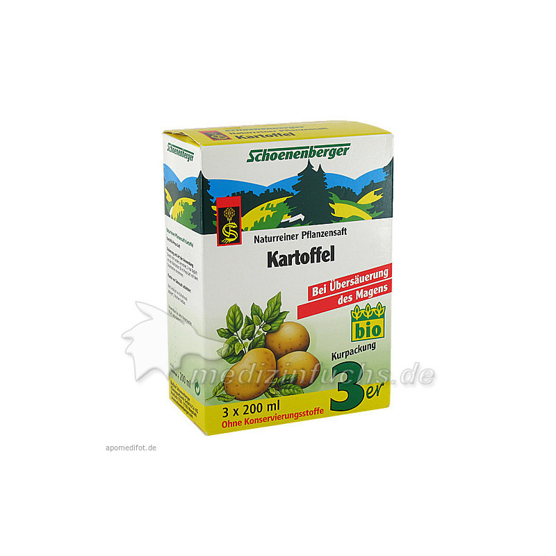 KARTOFFEL SCHOENENBERGER HEILPFLANZENSÄFTE, 3X200 ML – PZN 699885