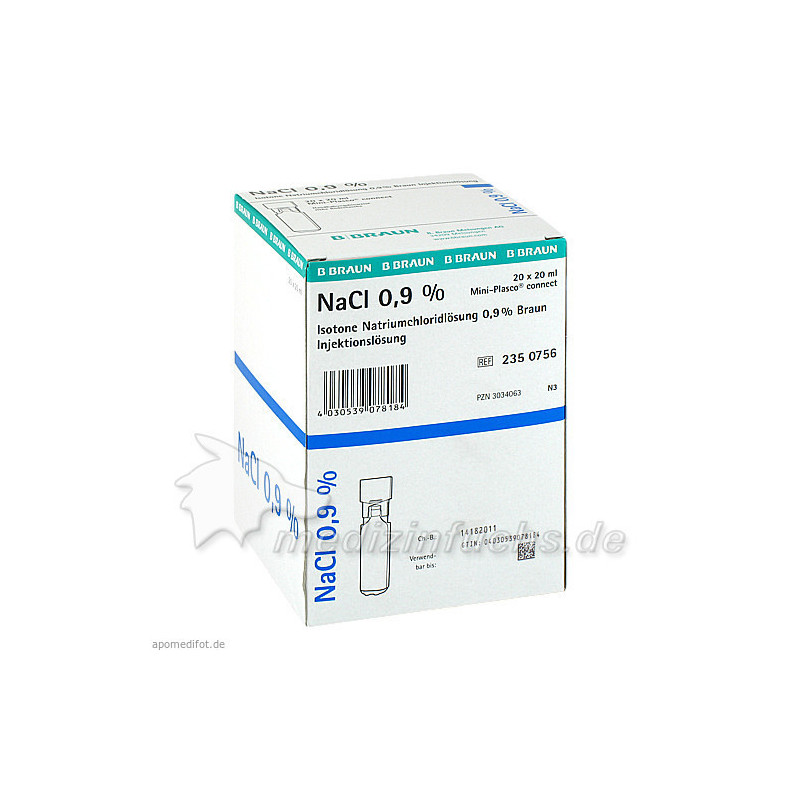 Kochsalzlösung 0.9% Mini-Plasco connect, 20X20 ML – PZN 3034063