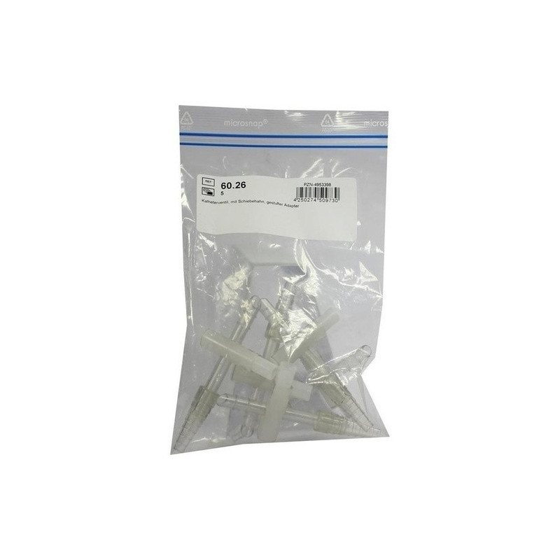 Katheterventil Schiebehahn gestuft Adapter 6026, 5 ST – PZN 4953398