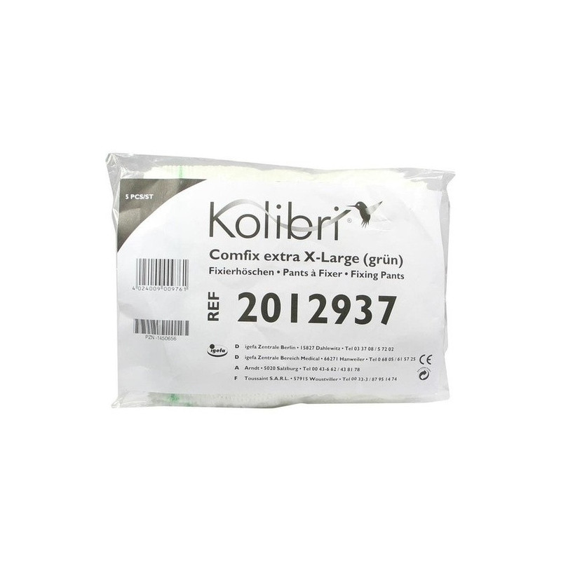 Kolibri comfix extra Xlarge/grün Fixierhose, 5 ST – PZN 1450656