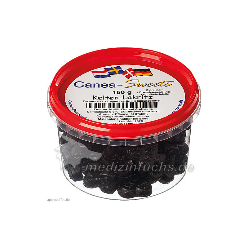 Kelten-Lakritz zuckerfrei Canea, 150 G – PZN 188699