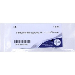 KNOPFKANUELE GERADE NR 1 1.2X60, 1 ST – PZN 4841682