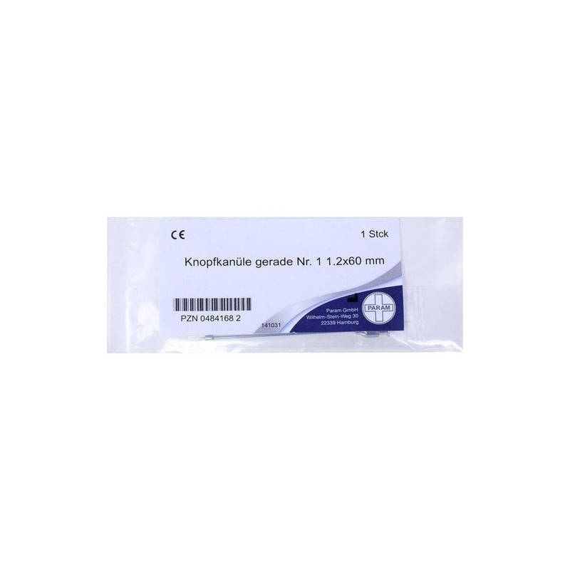 KNOPFKANUELE GERADE NR 1 1.2X60, 1 ST – PZN 4841682