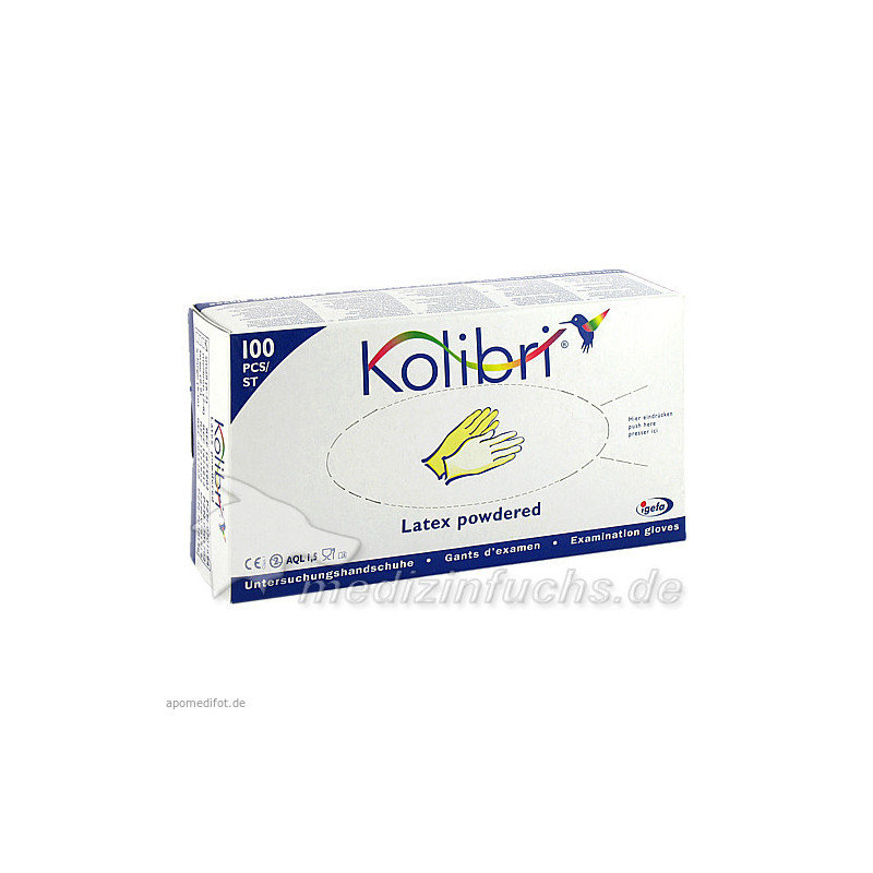 Kolibri Untersuchungshandschuh Latex gepudert XL, 100 ST – PZN 7038158
