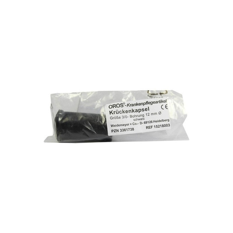 Krückenkaps Gr.3/0 12mm schw, 1 ST – PZN 3361738
