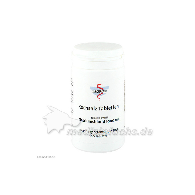 Kochsalz 1000mg Tabletten, 100 ST – PZN 6834278