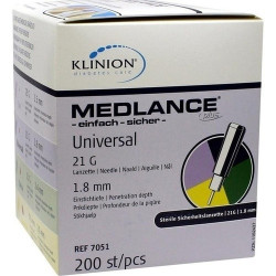 KLINION Medlance plus Universal Lanzetten 21 G, 200 ST – PZN 1162437
