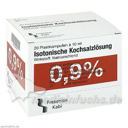 KOCHSALZ 0.9% ISOTON PL, 20X10 ML – PZN 6605514