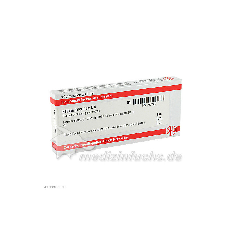 KALIUM CHLORATUM D 6 Ampullen, 10X1 ML – PZN 2827465