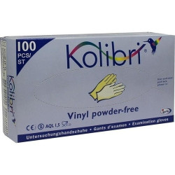 Kolibri Untersuchungshandschuh Vinyl ungepudert S, 100 ST – PZN 1414910