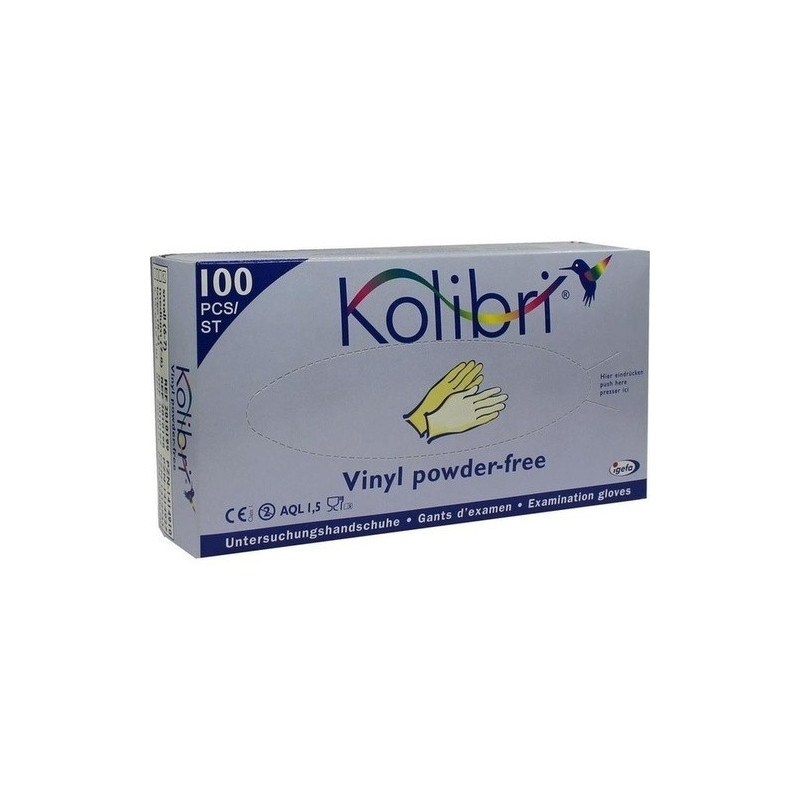 Kolibri Untersuchungshandschuh Vinyl ungepudert S, 100 ST – PZN 1414910