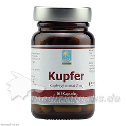 Kupfer ( aus Kupfergluconat ) 2 mg, 60 ST – PZN 4873908