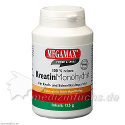 Kreatin Monohydrat 100% MEGAMAX, 125 G – PZN 7345831