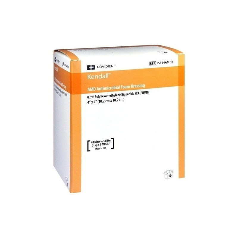 Kendall AMD Schaumverband 10x10cm m.PHMB, 10 ST – PZN 1875574