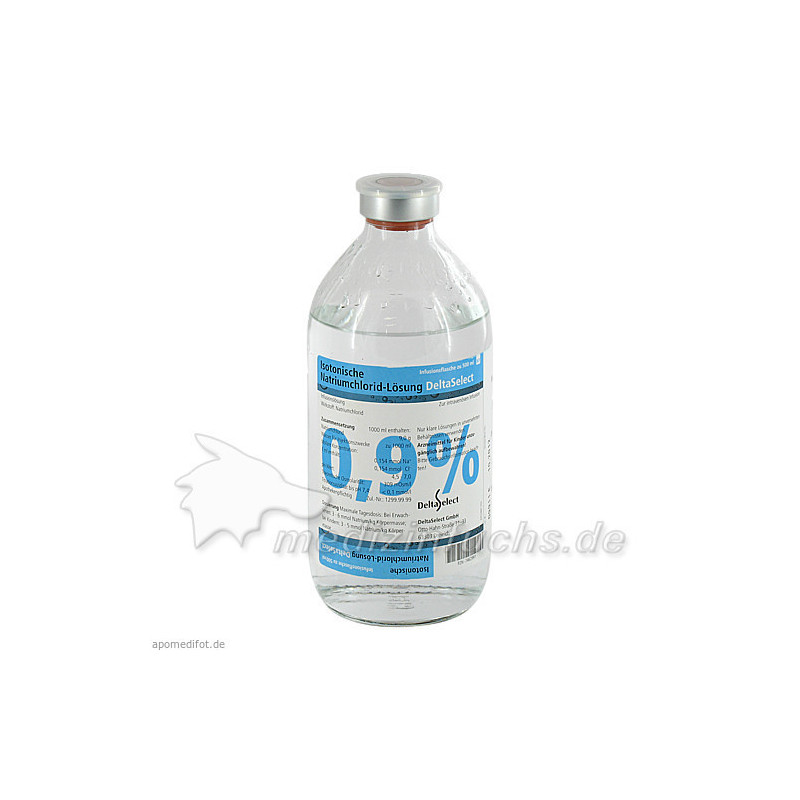 KOCHSALZ 0.9% DELTAMEDICA GLAS, 1X500 ML – PZN 7462991