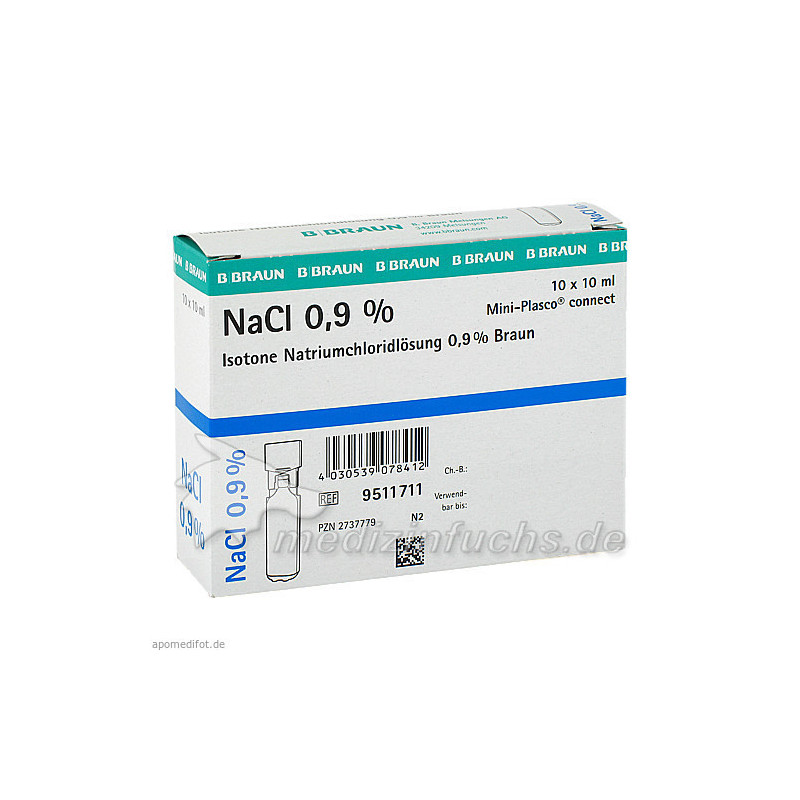 Kochsalzlösung 0.9% Mini-Plasco connect, 10X10 ML – PZN 2737779