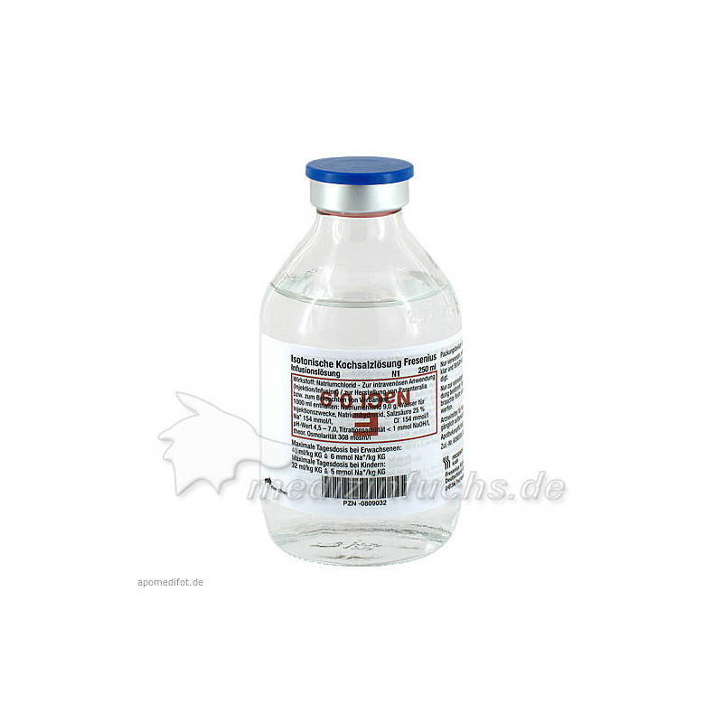 KOCHSALZLÖSUNG 0,9% Glasfl.Fresenius, 250 ML – PZN 809032
