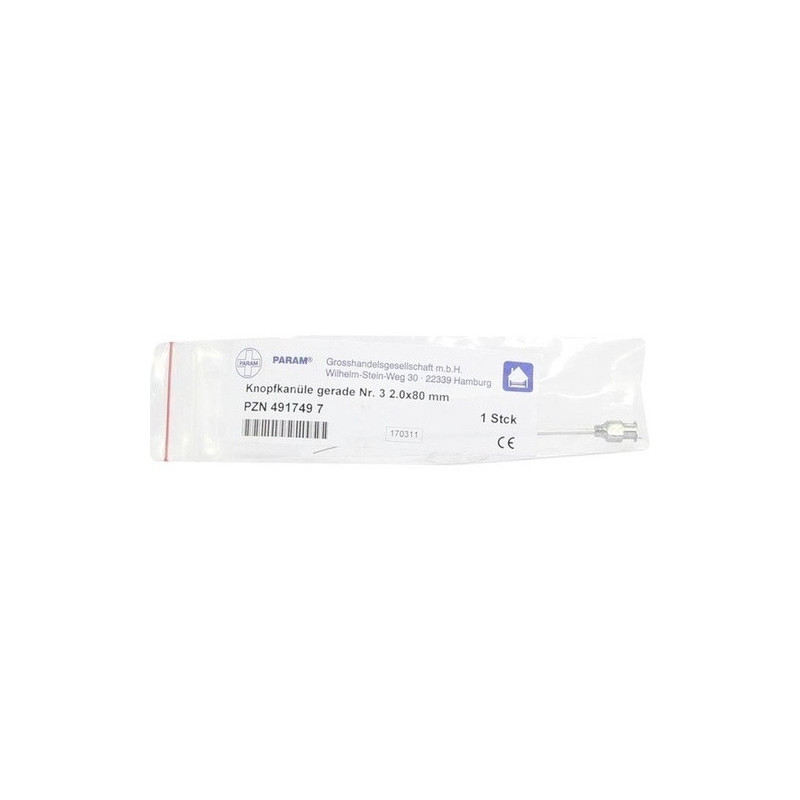 KNOPFKANUELE GERADE NR 3 2.0X80, 1 ST – PZN 4917497