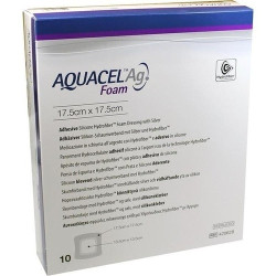 AQUACEL Ag Foam adhäsiv 17.5x17.5cm, 10 ST – PZN 9060245