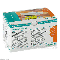 Omnican fine Set a 100 Kanülen 0.25x8mm, 1 P – PZN 7350252