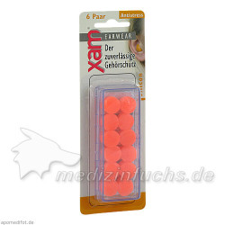 Ohrschutz Xam med. Silikon orange, 12 ST – PZN 7008909