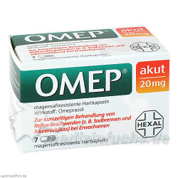 OMEP akut 20 mg magensaftr.Hartkaps., 7 ST – PZN 3276895