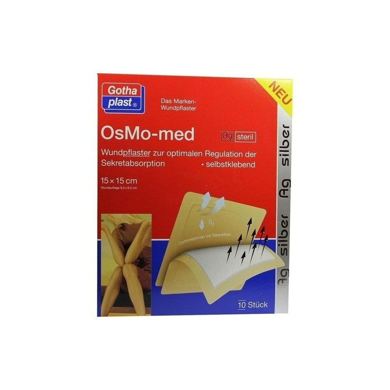OsMo-med AG Wundpflaster steril 15cmx15cm, 10 ST – PZN 9300809