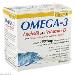 Omega-3 Lachsöl plus Vitamin D plus Omega-3-Konzen, 100 ST – PZN 9069795